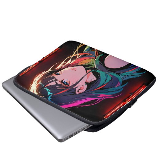 煌霞の少女【Radiant Haze Girl】  Laptop Sleeve (Voorkant onderkant)