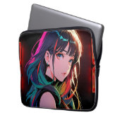 煌霞の少女【Radiant Haze Girl】  Laptop Sleeve (Voorkant Links)