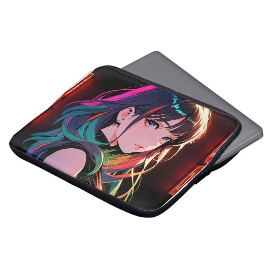 煌霞の少女【Radiant Haze Girl】  Laptop Sleeve (Voorkant top)