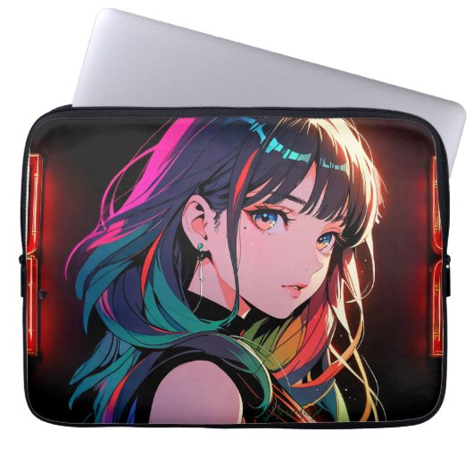 煌霞の少女【Radiant Haze Girl】  Laptop Sleeve (Voorkant)