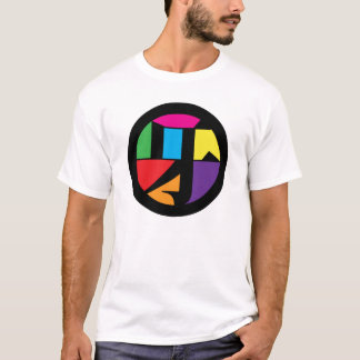 「牙」ステンドガラス漢字ロゴ / 家紋風デザイン / Stained glass logo T-shirt