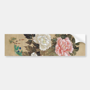 牡 丹, 其 Peony, Kiitsu, Japan Art Bumpersticker