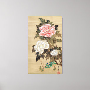 牡 丹, 其 Peony, Kiitsu, Japan Art Canvas Afdruk