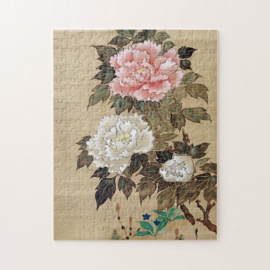 牡 丹, 其 Peony, Kiitsu, Japan Art Legpuzzel (Verticaal)
