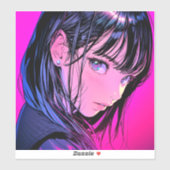 【特大】ドアップJKシール｜寿司娘 Seal GenerativeAI Sticker (Vel)