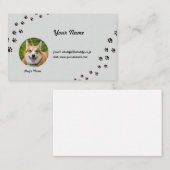 犬(飼い犬)の写真と名前が入れられる VISITEKAARTJE (Voorkant / Achterkant)
