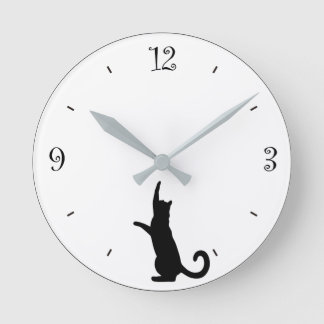 猫の掛け時計 Cat clock Ronde Klok