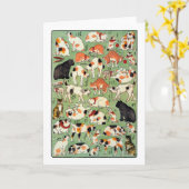 猫尽両めん合, 芳藤 Katten van de Edo era, Yoshifuji, Kaart (Gele Bloem)