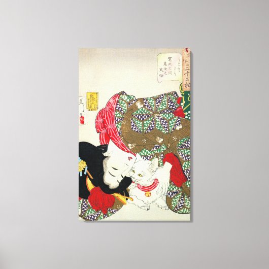 猫 が き, 芳 I Love Cats, Yoshitoshi, Ukiyo-e Canvas Afdruk (Voorkant)