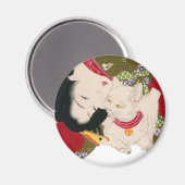 猫 が き, 芳 I Love Cats, Yoshitoshi, Ukiyoe Magneet (Voorkant / Achterkant)