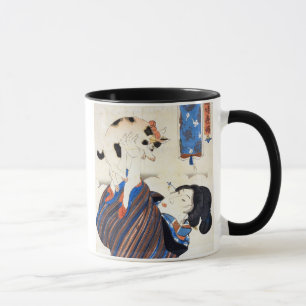 猫 と 女, 国 芳 Cat and Woman, Kuniyoshi, Ukiyo-e Mok