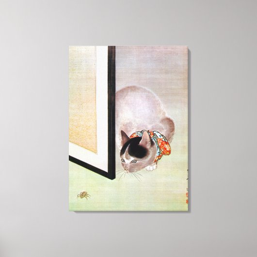 猫 と 蛛, 東 皐 Cat en Spider, Toko Canvas Afdruk (Voorkant)