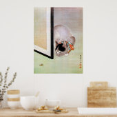 猫 と 蛛, 東 皐 Cat en Spider, Tōkō Poster (Keuken)