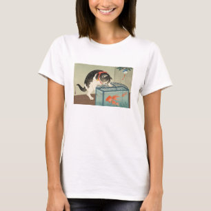 猫 と 魚, 古 邨 Cat & Goldfish, Koson, Ukiyo-e T-shirt