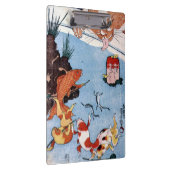 猫 と 魚, 国 芳 Cat en Goldfish, Kuniyoshi, Ukiyo-e Klembord (Rechts)