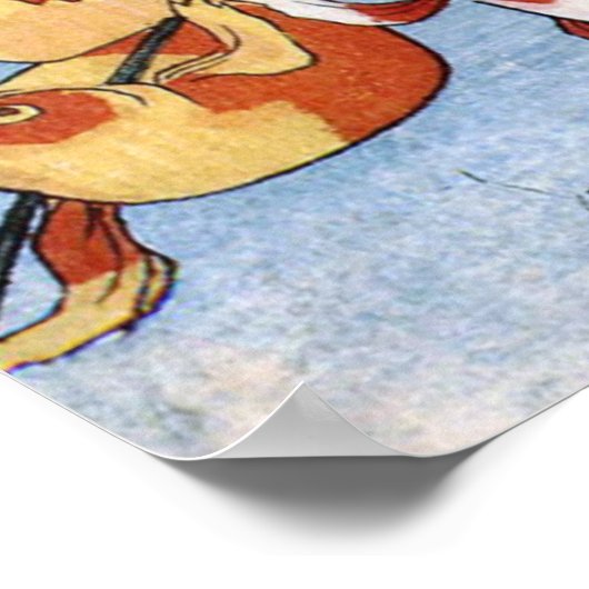 猫 と 魚, 国 芳 Cat en Goldfish, Kuniyoshi, Ukiyo-e Poster (Hoek)