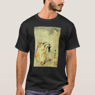猫 と 鼠, 暁 斎 Cat en Mouse, Kyōsai, Ukiyo-e T-shirt