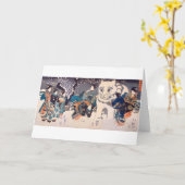 猫 の だ ま, 国 Big Cat Snowman, Kuniyoshi, Ukiyo-e Kaart (Gele Bloem)