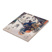 猫 の だ ま, 国 Big Cat Snowman, Kuniyoshi, Ukiyo-e Tegeltje (Zijkant)