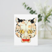 猫 の 顔, 芳 gezicht van de kat, Yoshifuji, Ukiyoe Briefkaart (Staand voorkant)