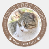 猫 ラウンドシール RONDE STICKER (Voorkant)