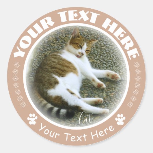 猫 ラ ン ド シ  RONDE STICKER (Voorkant)