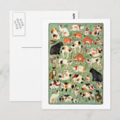 猫 尽 ん 合, 芳 Cats of The Edo era, Yoshifuji, Ukiyo-e Briefkaart (Voorkant / Achterkant)