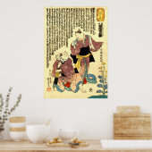 猫 役, 国 Actoren 芳 Kuniyoshi, Ukiyo-e Poster (Keuken)