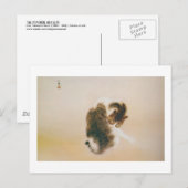 猫, 栖 鳳 Cat, Seihō, Japanse kunst Briefkaart (Voorkant / Achterkant)