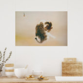 猫, 栖 鳳 Cat, Seihō, Japanse kunst Poster (Keuken)