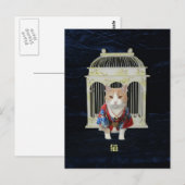 猫 Lucky Cat Briefkaart (Voorkant / Achterkant)