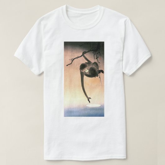 猿, 小 原 邨 Monkey die de maan bereikt, Ohara Koson T-shirt (Design voorkant)