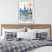 猿 澤 池, Sarusawa Pond, Hiroshi Yoshida, Woodcut Canvas Afdruk (Insitu (Slaapkamer))