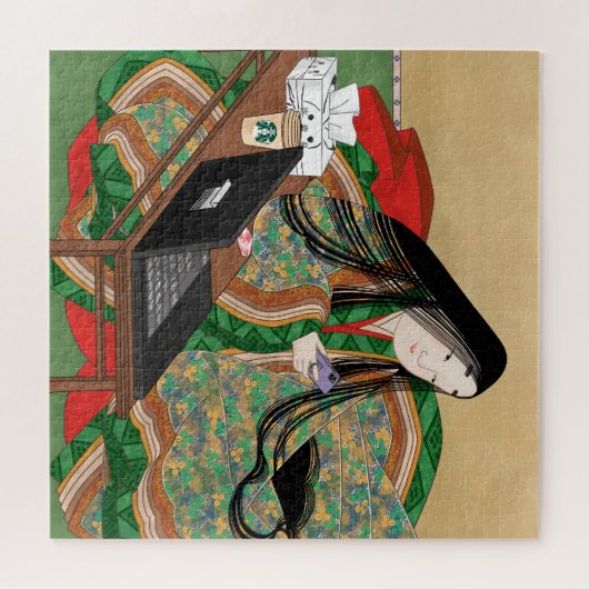 現代SNSを楽しむ紫式部 LEGPUZZEL (Horizontaal)