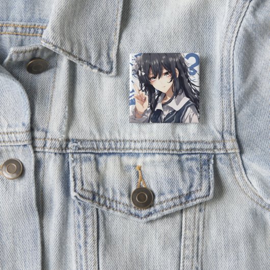 田中さやかオリジナル缶バッジ VIERKANTE BUTTON 5,1 CM (In situ)