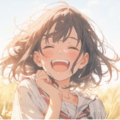 田舎娘アイコン/Country Girl icon Seal | 東京娘 GenerartiveAI Sticker (Voorkant)