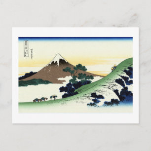 甲 犬 峠, 北 Uitzicht Mt. Fuji uit Inume, Hokusai, 州   Briefkaart