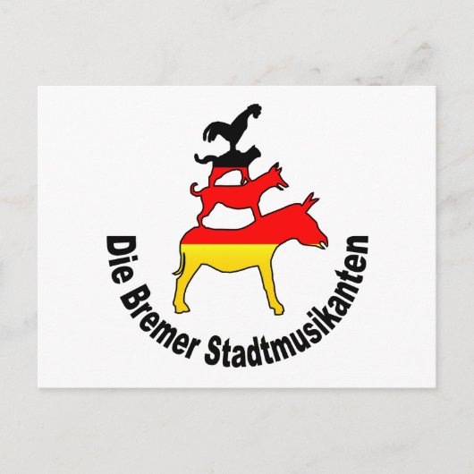 町のミュージシャンズオブブレーメン BRIEFKAART (Voorkant)