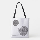 白地に「縁結曼荼羅」と象 TOTE BAG (Achterkant)