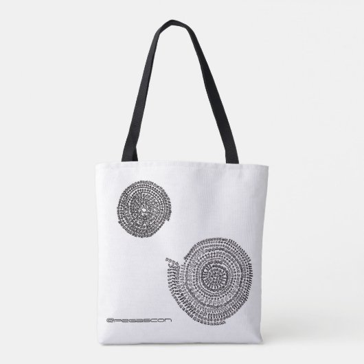 白地に「縁結曼荼羅」と象 TOTE BAG (Achterkant)