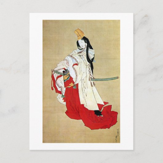 白 拍 子, 北 Shirabyōshi Dancer, Hokusai, Ukiyo-e Briefkaart (Voorkant)