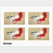 白 拍 子, 北 Shirabyōshi Dancer, Hokusai, Ukiyo-e Rechthoekige Sticker (Vel)