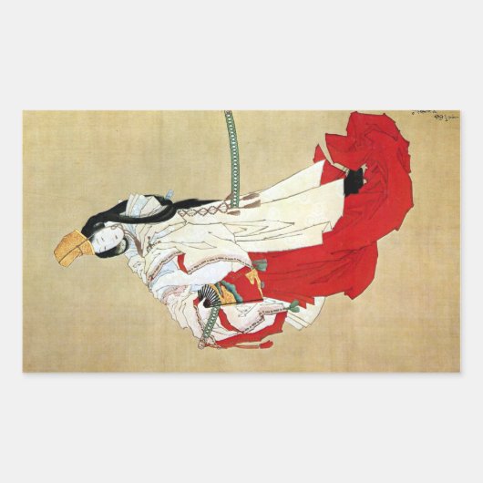 白 拍 子, 北 Shirabyōshi Dancer, Hokusai, Ukiyo-e Rechthoekige Sticker (Voorkant)