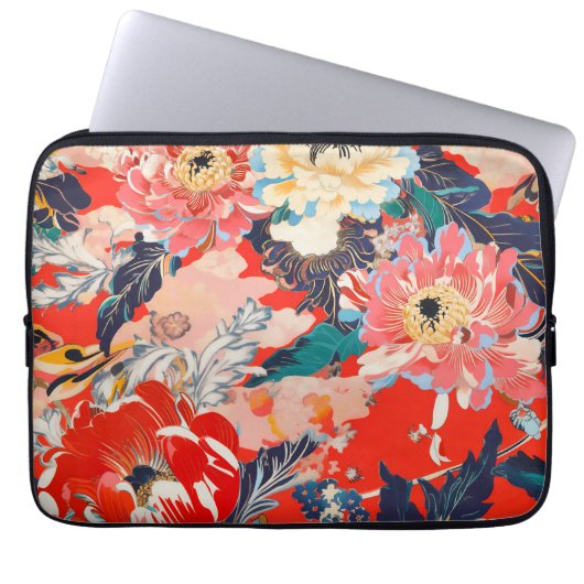 百花繚乱 Reimagined2 Laptop Sleeve (Voorkant)