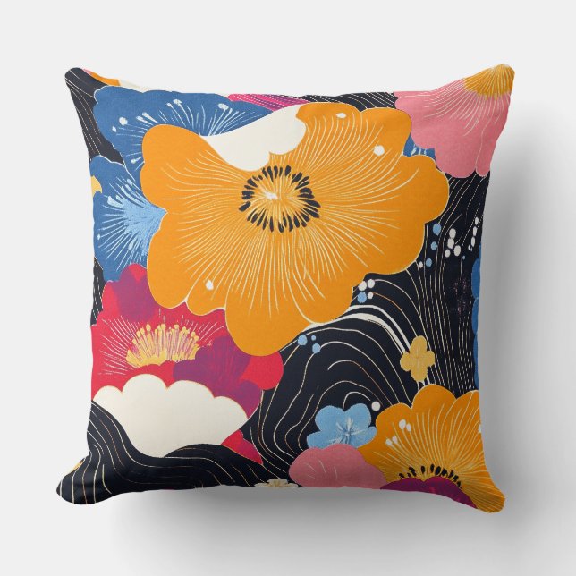 百花繚乱 Reimagined4 Kussen (Voorkant)