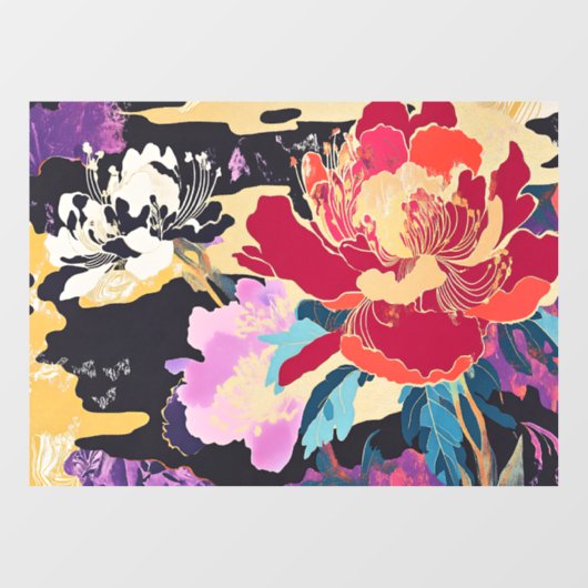 百花繚乱 Reimagined Raamsticker (Vel)