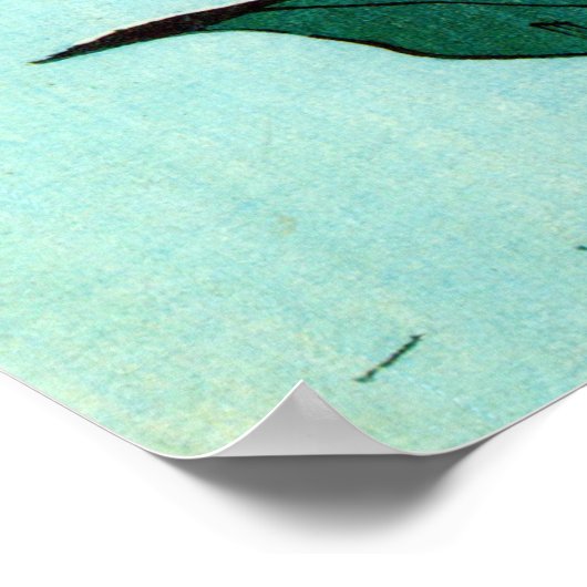 百 合, 北 Lily, Hokusai, Ukiyo-e Poster (Hoek)