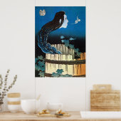皿 の 霊, 北 斎 Ghost van The Dish, Hokusai, Ukiyoe Poster (Keuken)