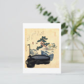 盆 栽, 北 Bonsai, Hokusai, Ukiyo-e Briefkaart (Staand voorkant)