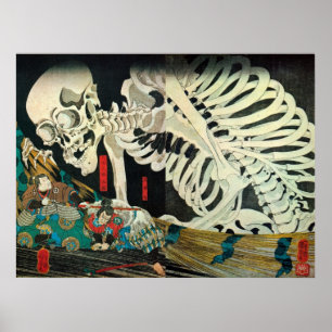 相 の 内, 国 Skeleton gemanipuleerd door Witch, Kuniyo Poster
